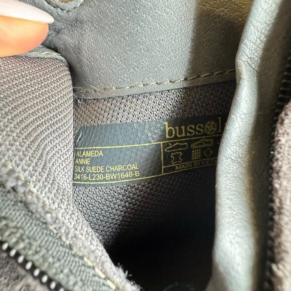 Bussola Alameda Gray Suede Leather Ankle Zip Up Western Booties Ankle Boots - Picture 11 of 13